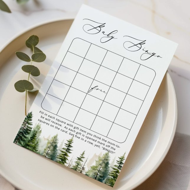 Baby shower de forêt d'aventure jeu de bingo (Créateur téléchargé)