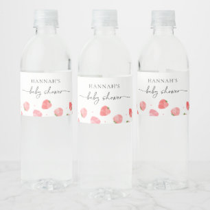Baby shower de fraise bouteille d'eau Étiquettes
