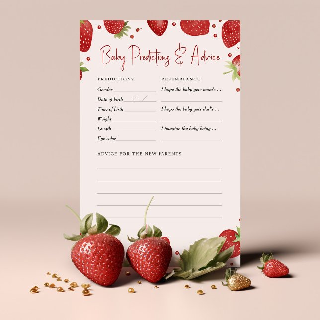 Baby shower de fraise Jeu Prédictions Conseils (Créateur téléchargé)