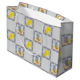 Baby shower de fromage et de souris Sac cadeau gri