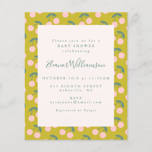 Baby shower de fruits de cerisier rose pâle