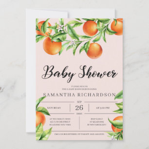 Baby shower de fruits frais d'agrumes Invitation n