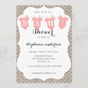 Baby shower de Invitation de ligne de fermeture Co