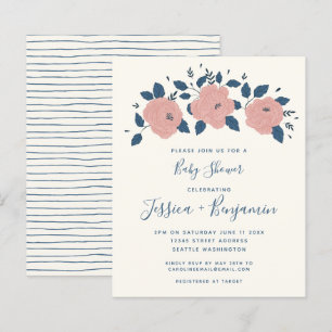 Baby Shower de jardin bleu élégant et économique