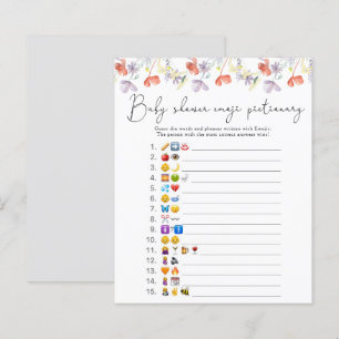 baby shower de jeu d'images Emoji fleur sauvage
