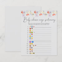 baby shower de jeu d'images Emoji fleur sauvage