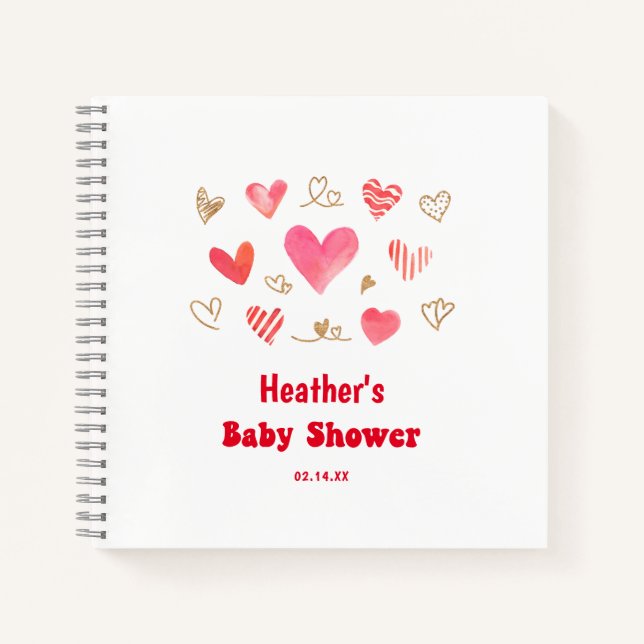 Baby shower de jour de Sweetheart Valentines livre (Devant)