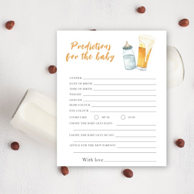 Baby shower de la bière - prédictions et conseils  (Créateur téléchargé)