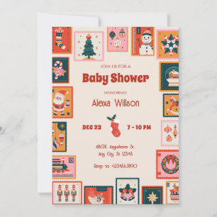 Baby shower de la carte postale de Noël