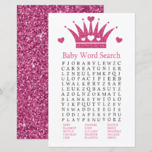 Baby shower de la Couronne de fille rose Mot de re