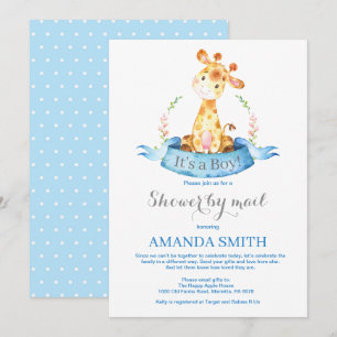 Baby shower de la Girafe par invitation postale