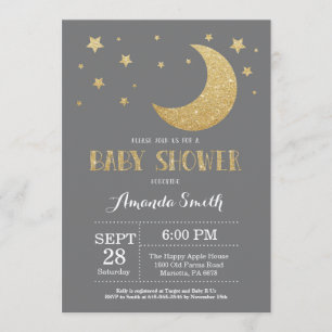 Baby shower de la Lune Invitation Parties scintill