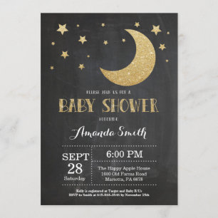 Baby shower de la Lune Invitation Parties scintill