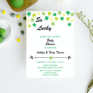 Baby shower de la Saint-Patrick Invitation
