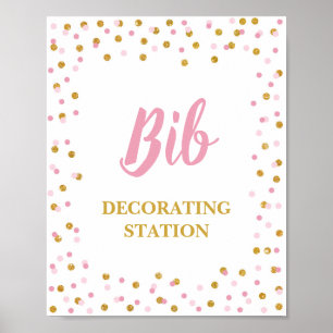 Baby shower de la station de décoration de Bib Sig