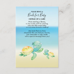 Baby shower de la tortue marine pour la carte bébé