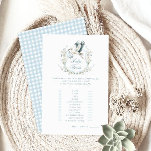 Baby shower de livraison de la cigogne bleue migno