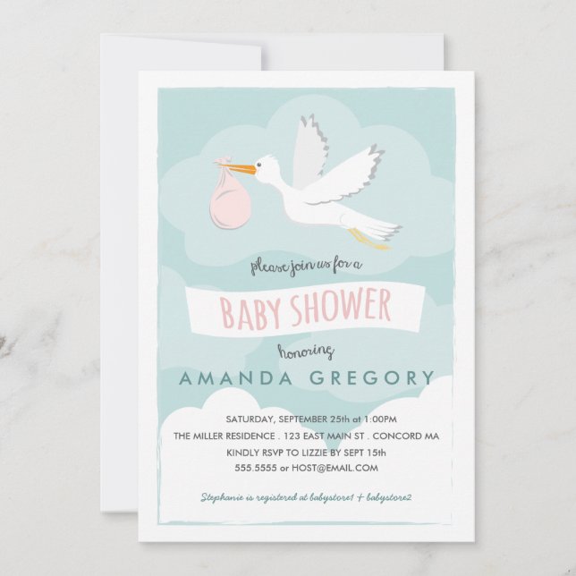 Baby shower de livraison sucrée Invitation (Devant)