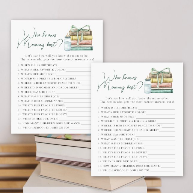 baby shower de livre de contes - Qui connaît maman (Créateur téléchargé)