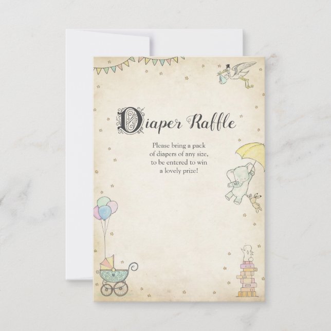 Baby shower de livre d'histoire Déchets Carte Raff (Devant)