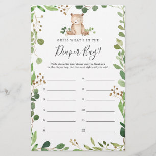 Baby shower de l'ours Devinez ce qu'il y a dans le