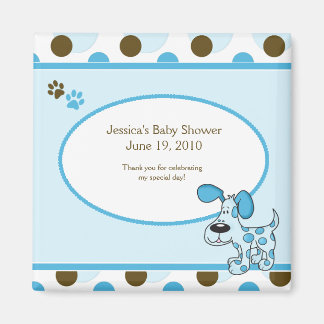 Baby shower de marionnettes bleu moderne Magnet Fa