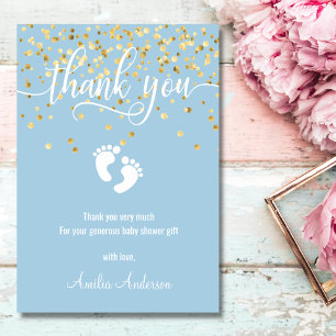 Baby shower de MERCI bleu or personnalisé GARY