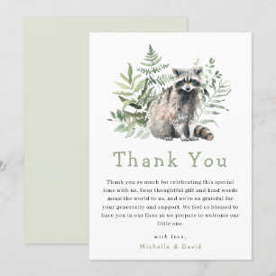 Baby shower de Merci Raccoon Woodland Watercolor