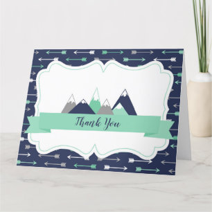 Baby shower de montagnes de Cartes de remerciement