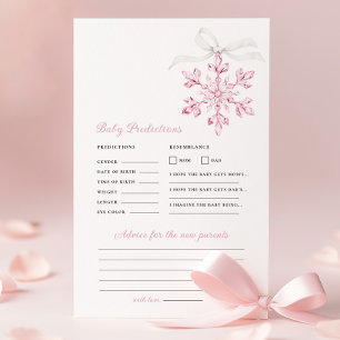 Baby shower de neige rose Conseils de prédiction J