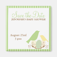 Baby shower de nids d'oiseaux Magnet Réservez la d