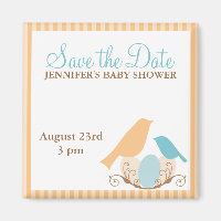 Baby shower de nids d'oiseaux Magnet Réservez la d