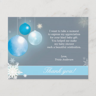 Baby shower de Noël bébé garçon Merci