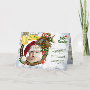 Baby shower de Noël Invitation