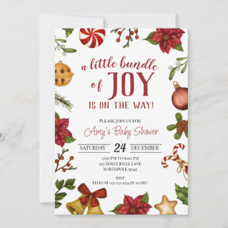 Baby shower de Noël Invitation