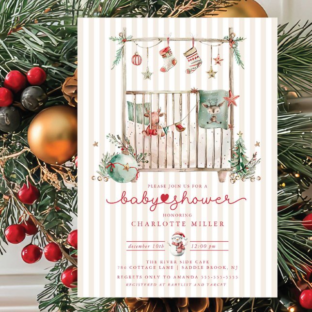 Baby shower de Noël Invitation (Créateur téléchargé)