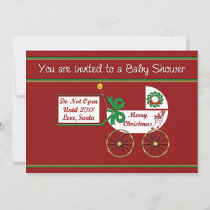Baby shower de Noël invitation Joyeux Noël