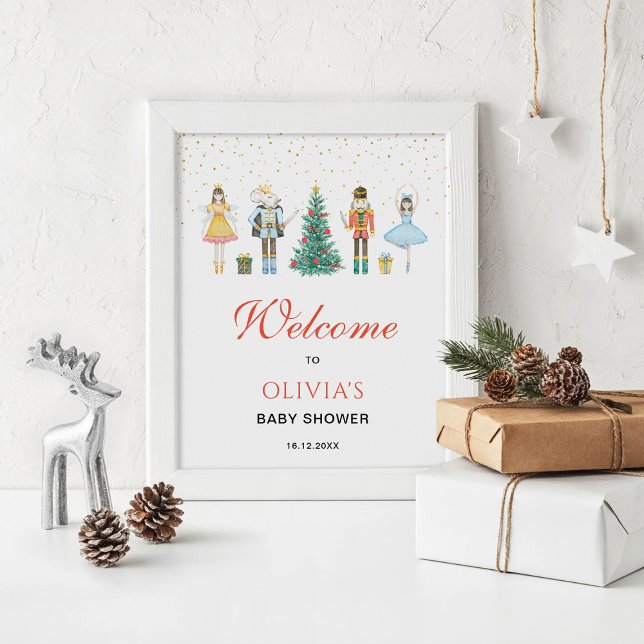 Baby shower de Noël Nutcracker Affiche de bienvenu (Créateur téléchargé)