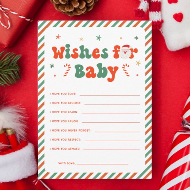 Baby shower de Noël Voeux pour la carte bébé (Créateur téléchargé)