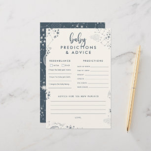 Baby shower de nuit bleu étoilé de minuit