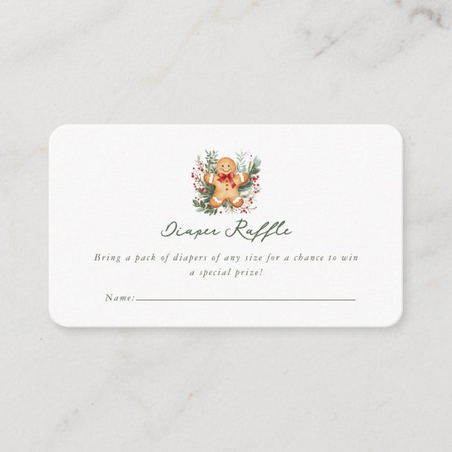 Baby shower de pain d'épices de Noël Invitation (Devant)