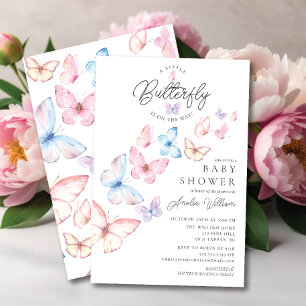 Baby shower de papillons Whimsical Invitation