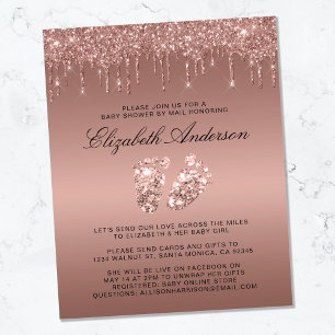 Baby shower de Parties scintillant Gold Rose Budge