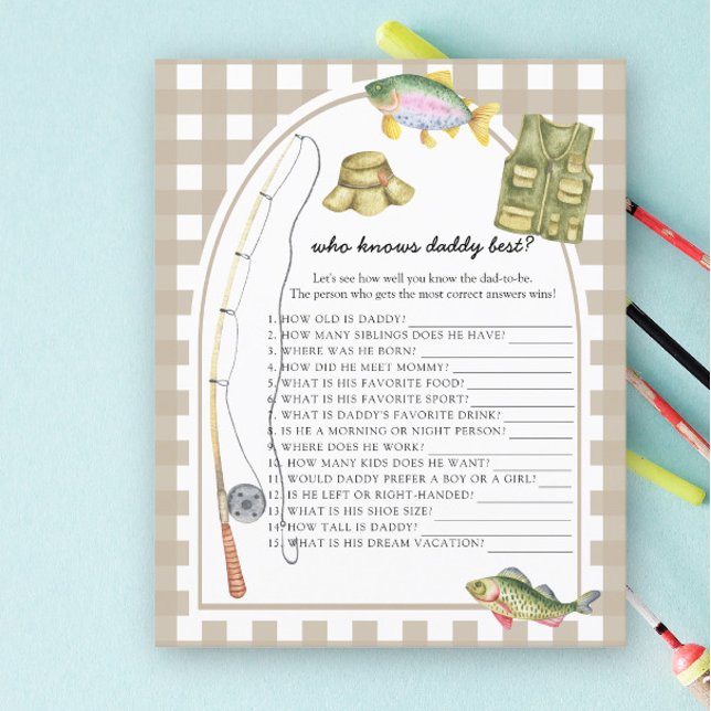 Baby shower de pêche - Qui connaît papa meilleur j (Créateur téléchargé)