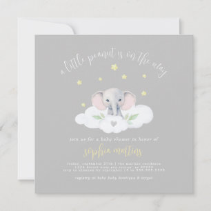Baby shower de petit arachide gris doux Invitation
