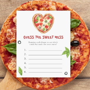 Baby shower de pizza - Devinez le jeu Sweet Mess