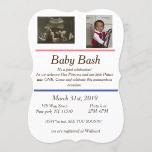 baby shower de point et invitation d'anniversaire