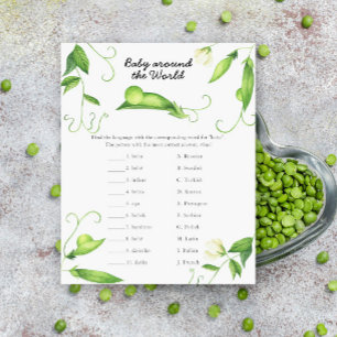 Baby shower de pois - bébé dans le monde jeu