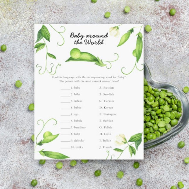 Baby shower de pois - bébé dans le monde jeu (Créateur téléchargé)