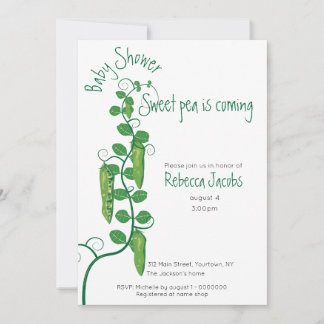 Baby shower de pois doux Invitation